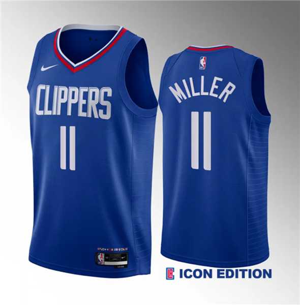 Men%27s Los Angeles Clippers #11 Jordan Miller Blue 2023 Draft Icon Edition Stitched Jersey Dzhi